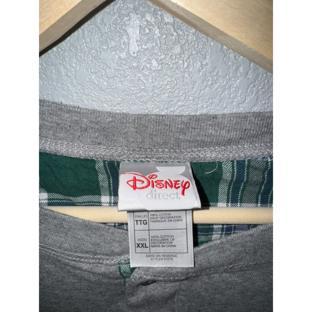 Disney Direct Donald Duck Gray Henley Long Sleeve Shirt Men's XXL - Picture 3 of 5